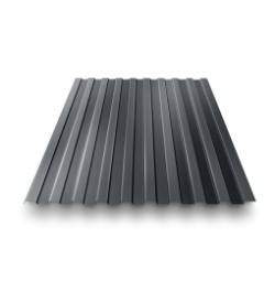 Профнастил С-8 окрашенный с 2-х сторон RAL 7024 мокрый асфальт 0,5 мм