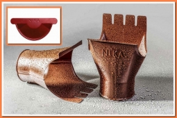 Воронка выпускная Nika D125/100 RAL3005 Красное вино