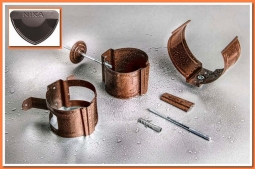 Держатель трубы Nika, на кирпич NL-805 Серо-Коричневый