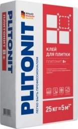 Клей для плитки Plitonit В+ для внутренних/наружных работ 25кг