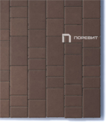 Тротуарная плитка Поревит Старый город Коричневый 80 мм 3 плиты
