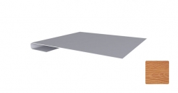 Планка завершающая простая Первая Кровельная (декоративно-полимерное покрытие) 3м золотой орех