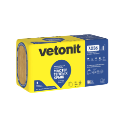 Базальтовый утеплитель Vetonit Мастер теплых крыш 50 1000х600х50 мм/8шт, 4,8м2