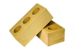 Кирпич лицевой силикатный Желтый пустотелый утолщенный