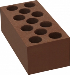Кирпич лицевой силикатный Коричневый пустотелый утолщенный