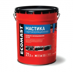 Мастика гидроизоляционная Ecomast металлическое ведро 5 л