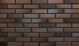 Кирпич лицевой керамический «Флэш Агат» «Сланец» пустотелый утолщенный