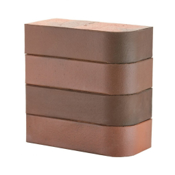 Кирпич лицевой керамический «Красный» «Флеш Угловой R-60» полнотелый одинарный