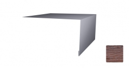 Планка откосная простая Первая Кровельная 75х200 (декоративно-полимерное покрытие) 3м дуб темный 3D