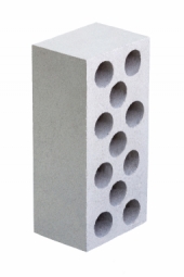 Кирпич лицевой силикатный Белый пустотелый утолщенный