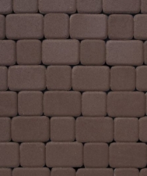 Тротуарная плитка Поревит Классико Коричневый 60 мм 3 камня