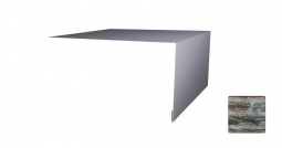 Планка откосная простая Первая Кровельная 75х200 (декоративно-полимерное покрытие) 2м сланец