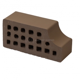 Кирпич фасонный керамический «Коричневый» пустотелый утолщенный профиль В