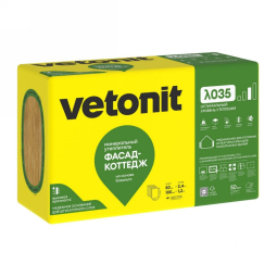 Базальтовый утеплитель Vetonit Фасад Коттедж 50 1000х600х50 мм/ 6шт, 3,6м2