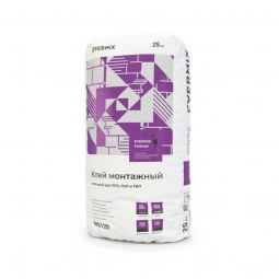 Клей Evermix MG120 монтажный гипсовый для ПГП,ГКЛи ГВЛ 25 кг