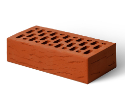 Кирпич лицевой клинкерный Красный «Антик» пустотелый одинарный