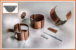 Держатель трубы Nika, на кирпич RAL7004 Серый