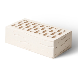 Кирпич лицевой керамический «Белый» «Антик» пустотелый одинарный