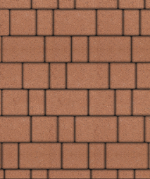 Тротуарная плитка Поревит Старый город Гранит Оранжевый, 40 мм 3 плиты