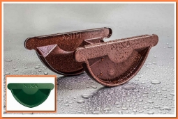 Заглушка желоба Nika D125 RAL6005 Зеленый мох