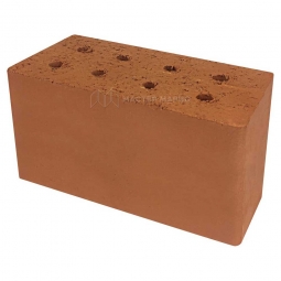 Кирпич керамический рядовой полнотелый двойной с технологическими пустотами