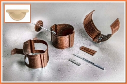 Держатель трубы Nika D100, на дерево RAL1015 Светлая слоновая кость