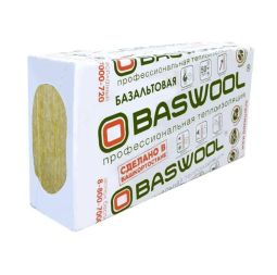 Базальтовый утеплитель Baswool Вент Фасад 80 1200х600х50 мм/ 6шт, 4,32м2