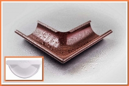 Внешний угол желоба Nika D125х90 RAL9003 Белый