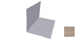 Угол внутренний Первая Кровельная 75х75 (декоративно-полимерное покрытие) 2м светлый орех