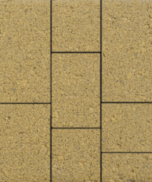 Тротуарная плитка Поревит Трио Желтый, 60 мм