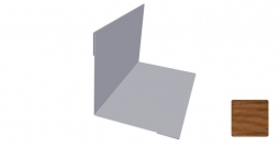 Угол внутренний Первая Кровельная 75х75 (декоративно-полимерное покрытие) 3м под дуб 3D