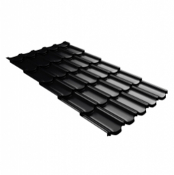 Металлочерепица Kvinta Plus 3D Черный Янтарь RAL 9005