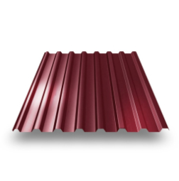 Профнастил МП-20 RAL 3005 красное вино 0,45 мм