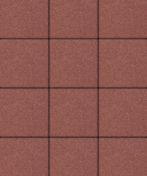 Тротуарная плитка Поревит Квадрат Красный 60 мм 300х300
