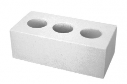 Кирпич лицевой силикатный Белый пустотелый утолщенный