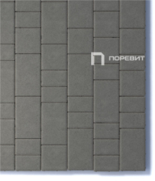 Тротуарная плитка Поревит Старый город Серый, 60 мм 3 плиты