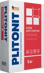 Клей для плитки Plitonit А для внутренних работ 5кг