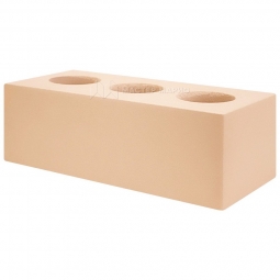 Кирпич лицевой силикатный «Светло-бежевый» пустотелый утолщенный