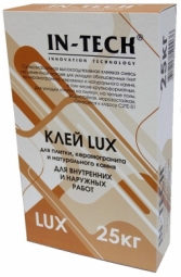 Клей для керамогранита и камня IN-TECK LUX 25кг