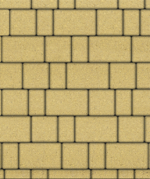 Тротуарная плитка Поревит Старый город Желтый, 40 мм 3 плиты