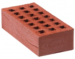 Кирпич лицевой керамический «Терракотовый» «Кора дуба» пустотелый одинарный