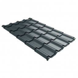 Металлочерепица Kamea Антрацитово-серый RAL 7016