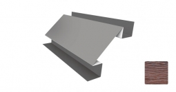 Угол внутренний сложный Первая Кровельная «Брус» 75х75 (декоративно-полимерное покрытие) 2м дуб темный 3D