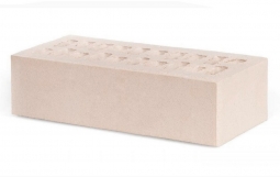 Кирпич лицевой керамический «Белые сливки» «Гляссе» пустотелый одинарный