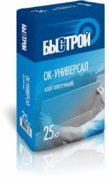 Клей для плитки, керамогранита и камня Быстрой ОК-Универсал для внутренних и наружных работ 25 кг