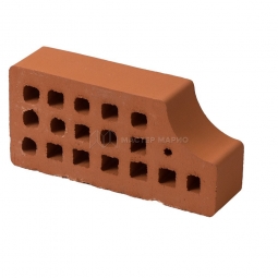 Кирпич фасонный керамический «Абрикос» пустотелый одинарный профиль В