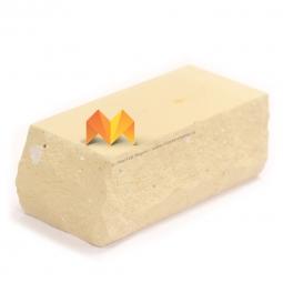 Кирпич силикатный лицевой «Желтый» рустированный полнотелый утолщенный М-175 (Угловой)