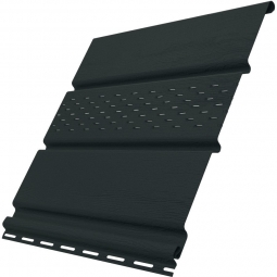 Софит Ю-Пласт Графитовый с частичной перфорацией