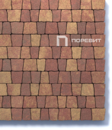 Тротуарная плитка Поревит Абрис Гранит Осень 60 мм 5 плит