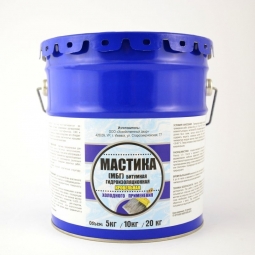 Мастика битумная ХозДвор гидроизоляционная МБГ 20 кг
